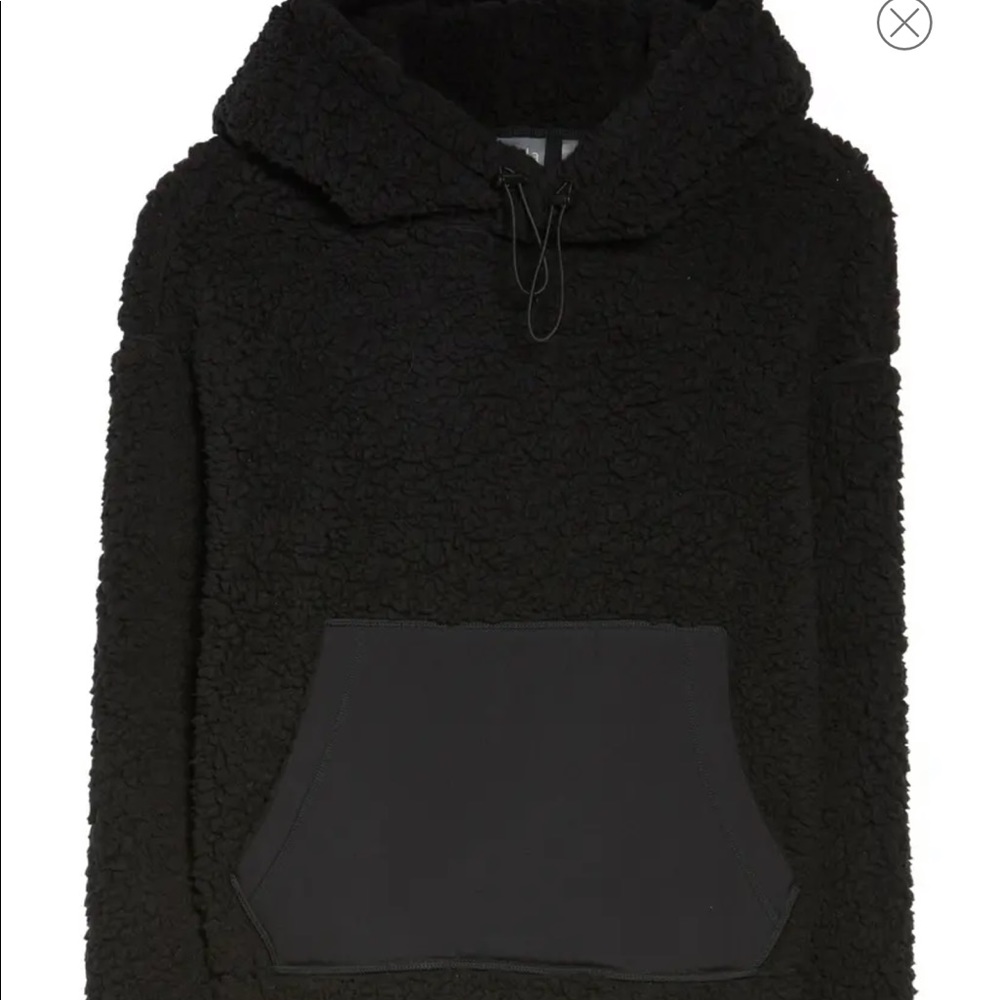 NWT! Zella Cassie black faux shearling hoodie - Picture 2 of 11